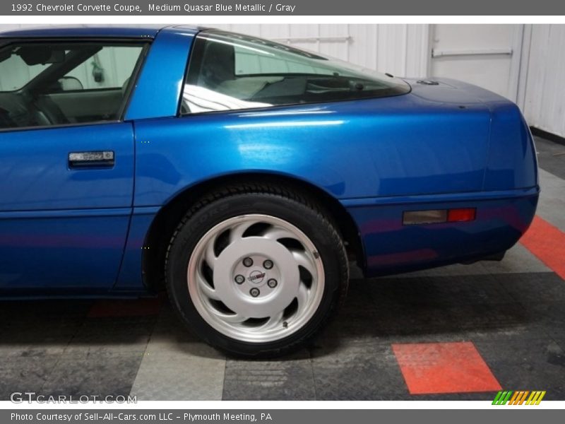 Medium Quasar Blue Metallic / Gray 1992 Chevrolet Corvette Coupe