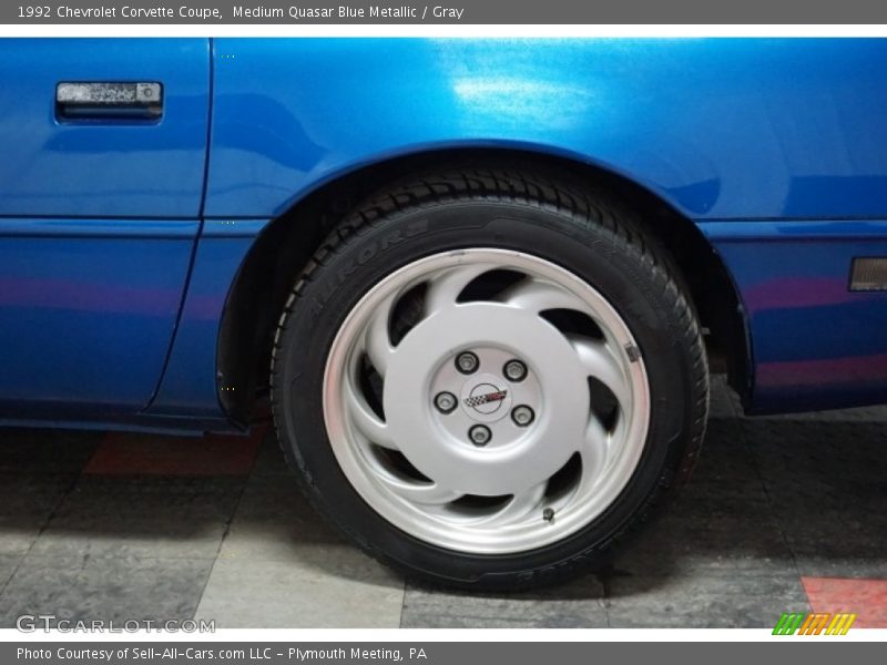 Medium Quasar Blue Metallic / Gray 1992 Chevrolet Corvette Coupe
