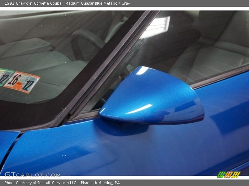 Medium Quasar Blue Metallic / Gray 1992 Chevrolet Corvette Coupe