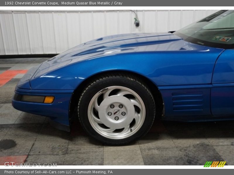 Medium Quasar Blue Metallic / Gray 1992 Chevrolet Corvette Coupe