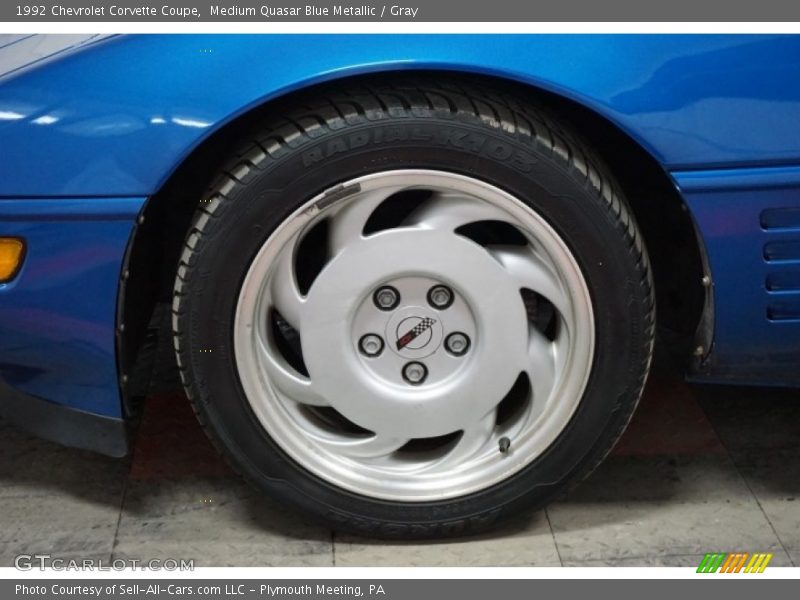 Medium Quasar Blue Metallic / Gray 1992 Chevrolet Corvette Coupe