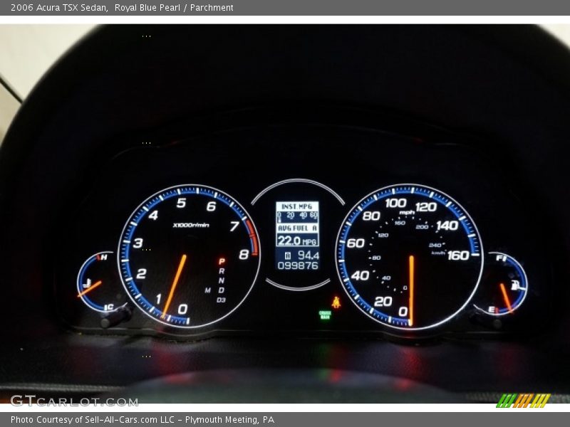Royal Blue Pearl / Parchment 2006 Acura TSX Sedan