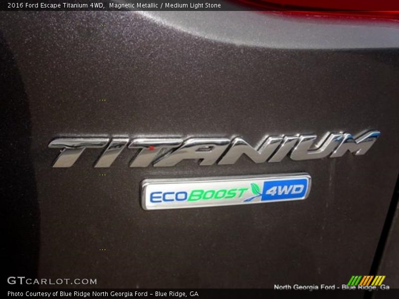Magnetic Metallic / Medium Light Stone 2016 Ford Escape Titanium 4WD