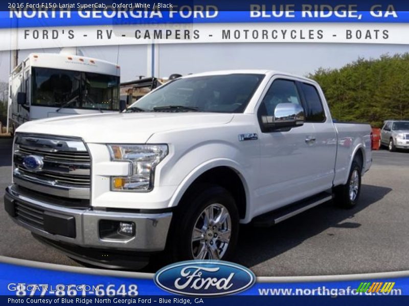 Oxford White / Black 2016 Ford F150 Lariat SuperCab