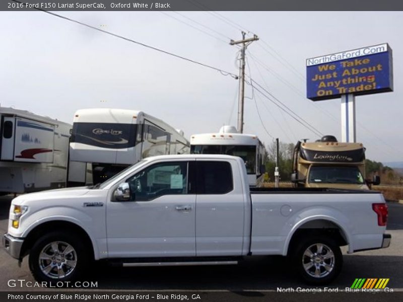 Oxford White / Black 2016 Ford F150 Lariat SuperCab