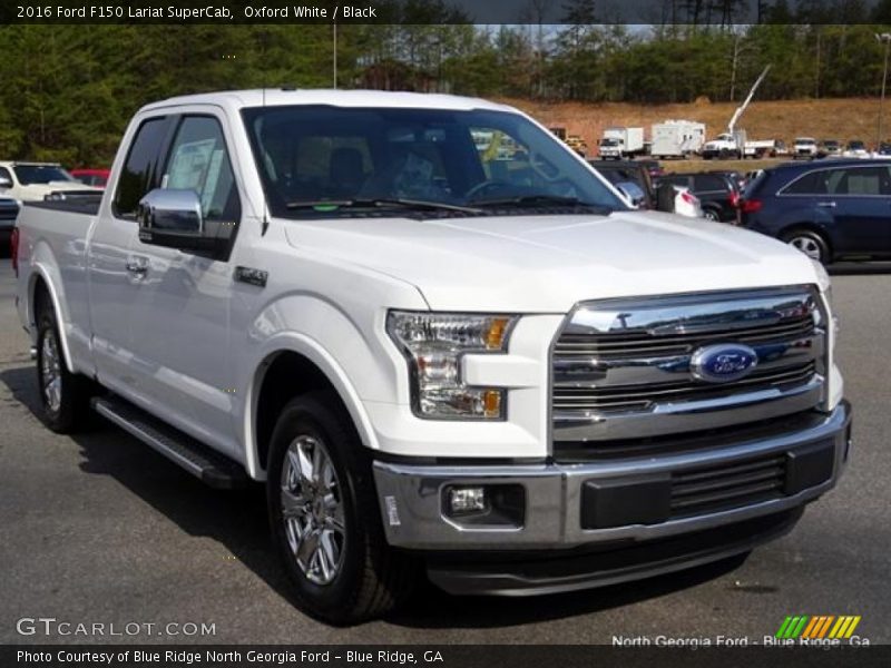 Oxford White / Black 2016 Ford F150 Lariat SuperCab