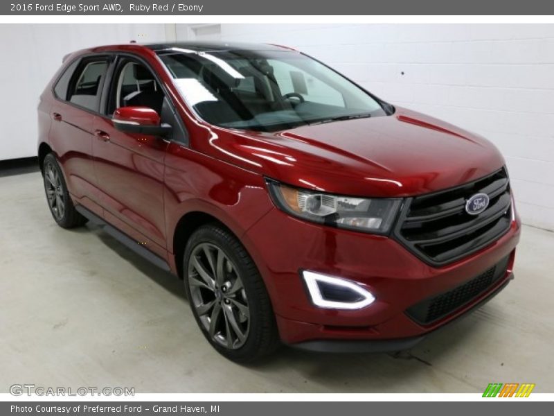 Ruby Red / Ebony 2016 Ford Edge Sport AWD