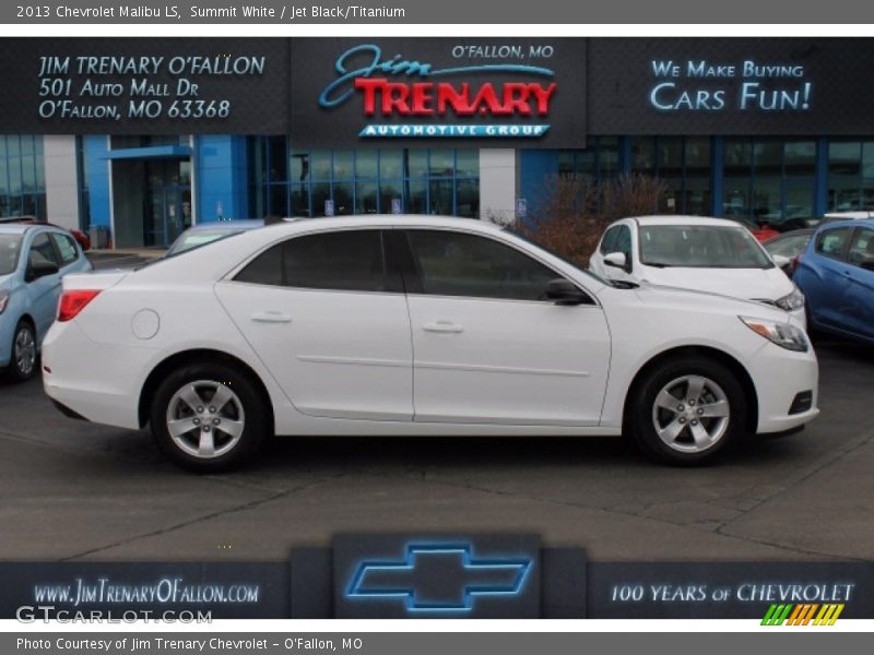 Summit White / Jet Black/Titanium 2013 Chevrolet Malibu LS