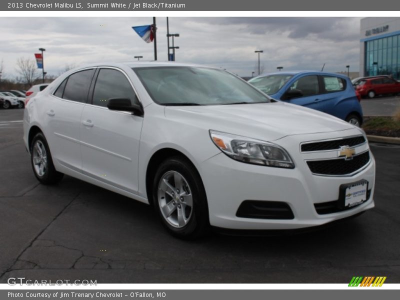 Summit White / Jet Black/Titanium 2013 Chevrolet Malibu LS