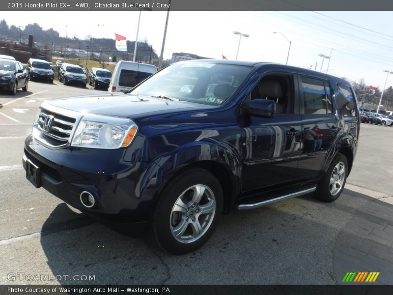 Obsidian Blue Pearl / Gray 2015 Honda Pilot EX-L 4WD