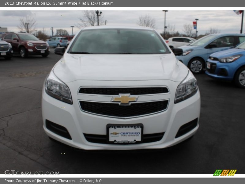Summit White / Jet Black/Titanium 2013 Chevrolet Malibu LS