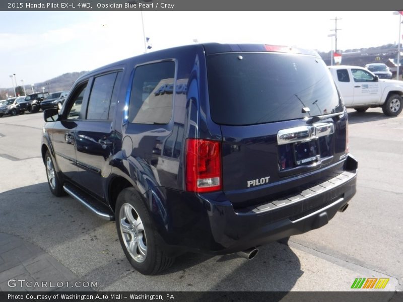 Obsidian Blue Pearl / Gray 2015 Honda Pilot EX-L 4WD