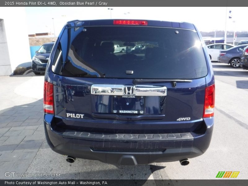 Obsidian Blue Pearl / Gray 2015 Honda Pilot EX-L 4WD