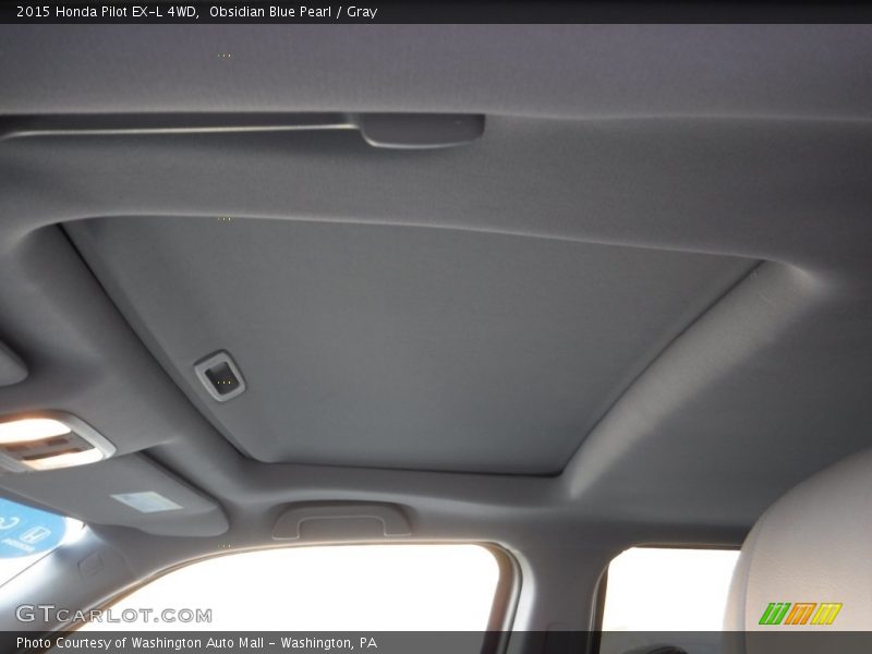 Obsidian Blue Pearl / Gray 2015 Honda Pilot EX-L 4WD