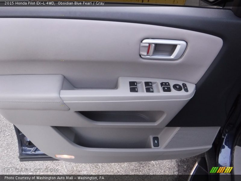 Obsidian Blue Pearl / Gray 2015 Honda Pilot EX-L 4WD