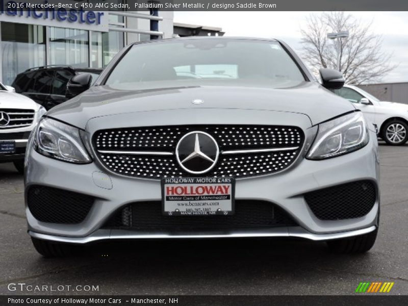 Palladium Silver Metallic / designo Saddle Brown 2016 Mercedes-Benz C 450 AMG Sedan