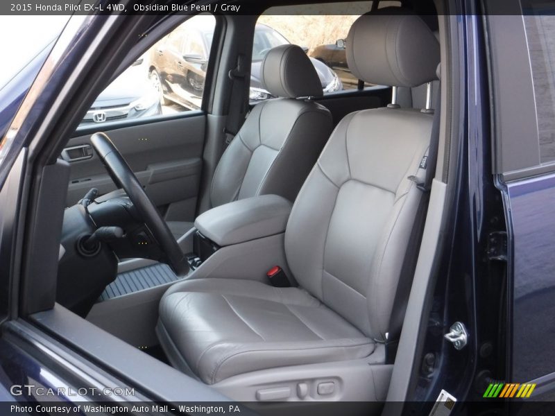 Obsidian Blue Pearl / Gray 2015 Honda Pilot EX-L 4WD