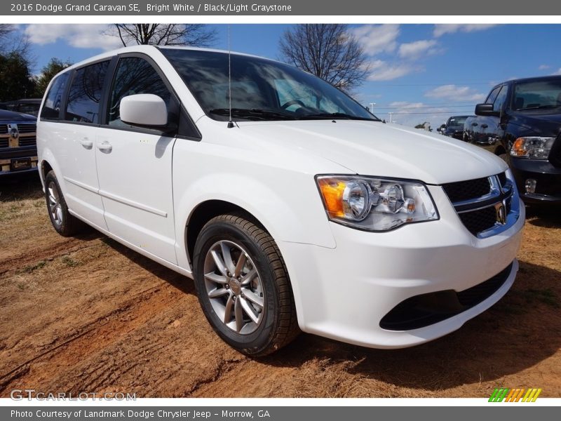 Bright White / Black/Light Graystone 2016 Dodge Grand Caravan SE