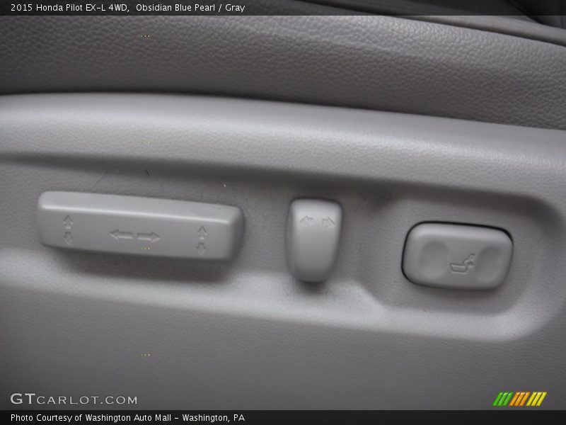 Obsidian Blue Pearl / Gray 2015 Honda Pilot EX-L 4WD