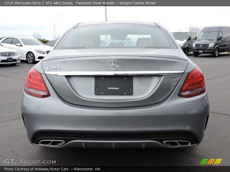 Palladium Silver Metallic / designo Saddle Brown 2016 Mercedes-Benz C 450 AMG Sedan