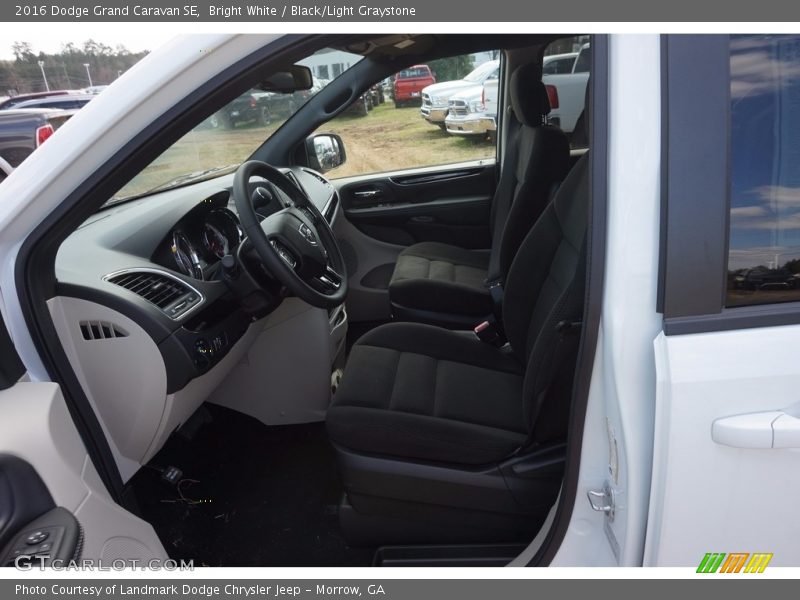 Bright White / Black/Light Graystone 2016 Dodge Grand Caravan SE