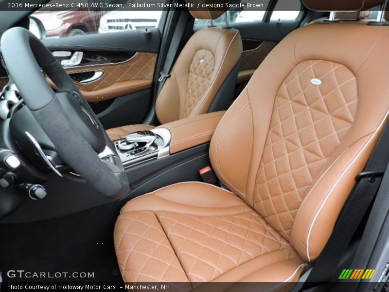 Palladium Silver Metallic / designo Saddle Brown 2016 Mercedes-Benz C 450 AMG Sedan