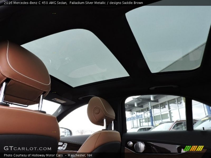 Palladium Silver Metallic / designo Saddle Brown 2016 Mercedes-Benz C 450 AMG Sedan