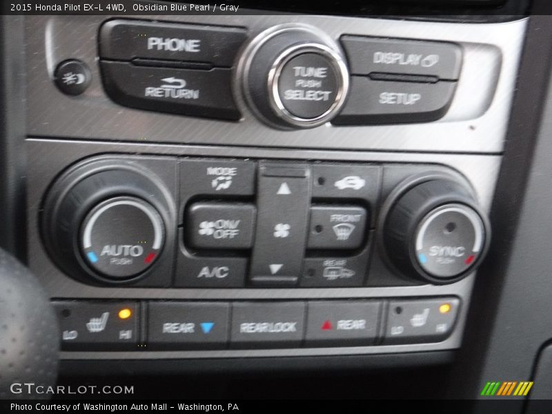 Obsidian Blue Pearl / Gray 2015 Honda Pilot EX-L 4WD