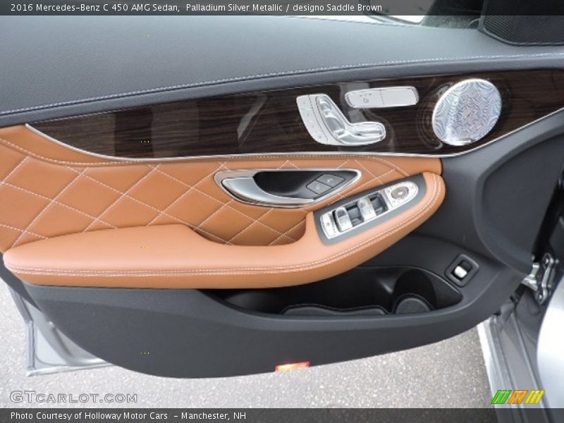 Palladium Silver Metallic / designo Saddle Brown 2016 Mercedes-Benz C 450 AMG Sedan