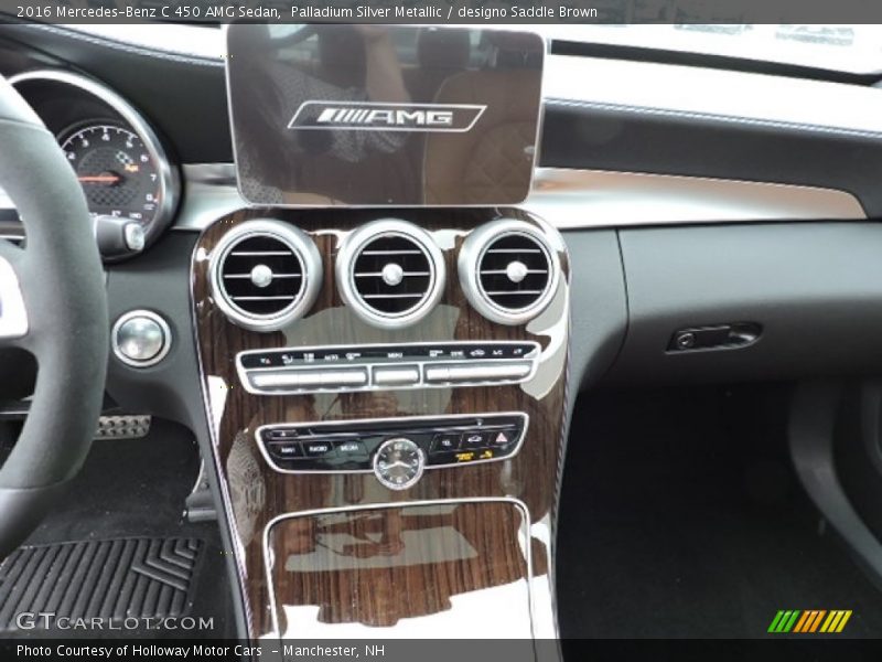 Palladium Silver Metallic / designo Saddle Brown 2016 Mercedes-Benz C 450 AMG Sedan