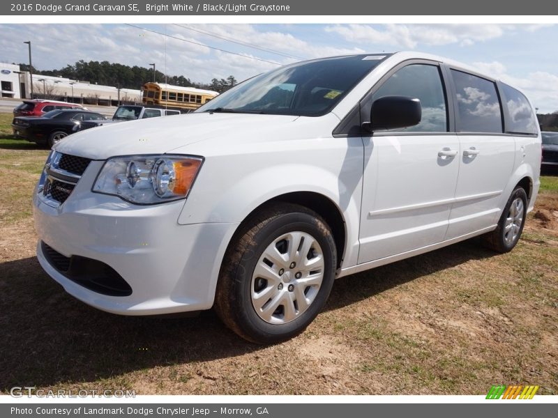 Bright White / Black/Light Graystone 2016 Dodge Grand Caravan SE
