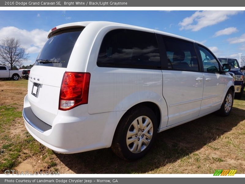 Bright White / Black/Light Graystone 2016 Dodge Grand Caravan SE