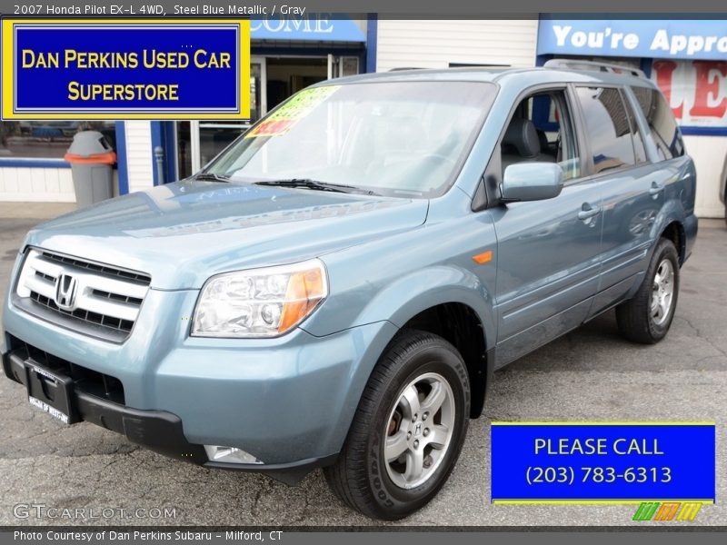 Steel Blue Metallic / Gray 2007 Honda Pilot EX-L 4WD