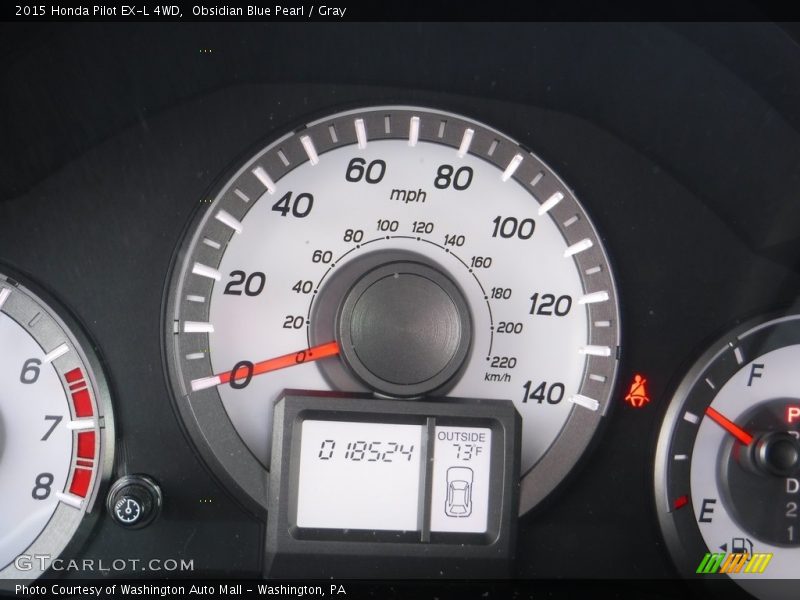 Obsidian Blue Pearl / Gray 2015 Honda Pilot EX-L 4WD