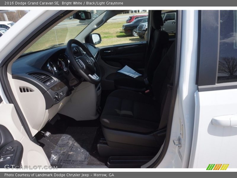 Bright White / Black/Light Graystone 2016 Dodge Grand Caravan SE