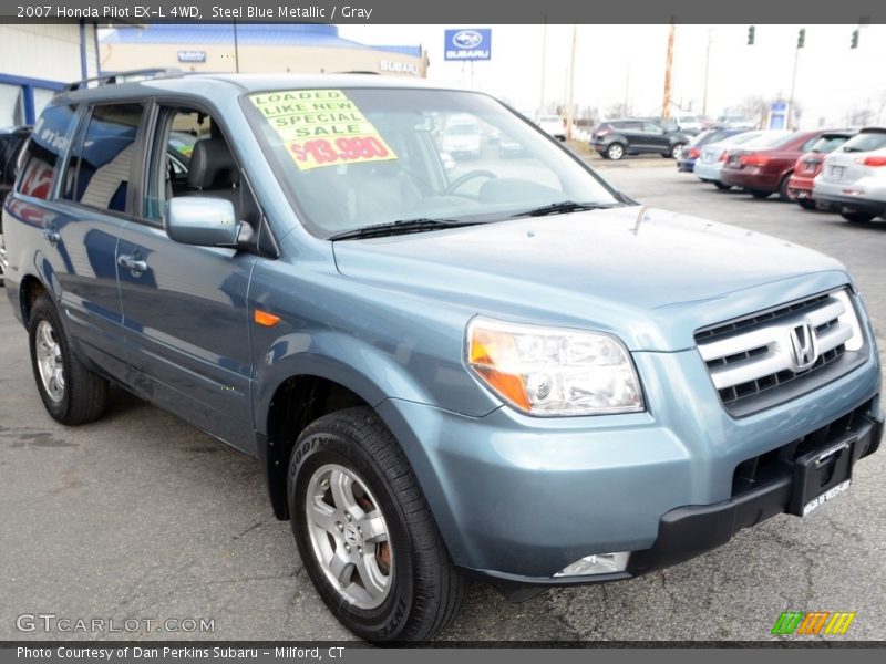 Steel Blue Metallic / Gray 2007 Honda Pilot EX-L 4WD