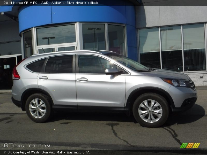 Alabaster Silver Metallic / Black 2014 Honda CR-V EX-L AWD