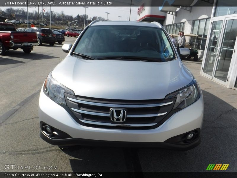 Alabaster Silver Metallic / Black 2014 Honda CR-V EX-L AWD