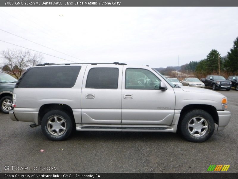 Sand Beige Metallic / Stone Gray 2005 GMC Yukon XL Denali AWD
