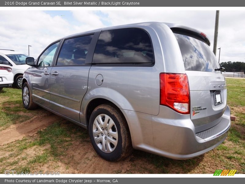 Billet Silver Metallic / Black/Light Graystone 2016 Dodge Grand Caravan SE