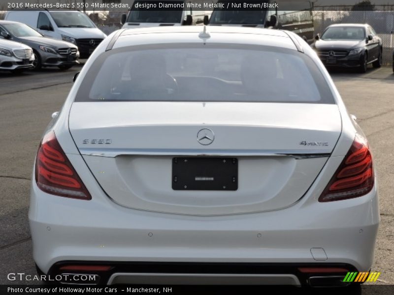 designo Diamond White Metallic / Nut Brown/Black 2016 Mercedes-Benz S 550 4Matic Sedan