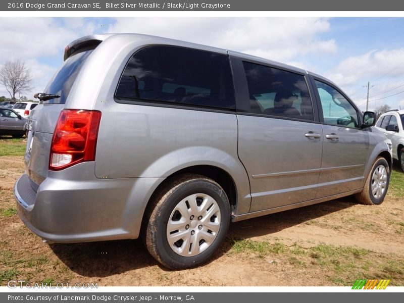 Billet Silver Metallic / Black/Light Graystone 2016 Dodge Grand Caravan SE