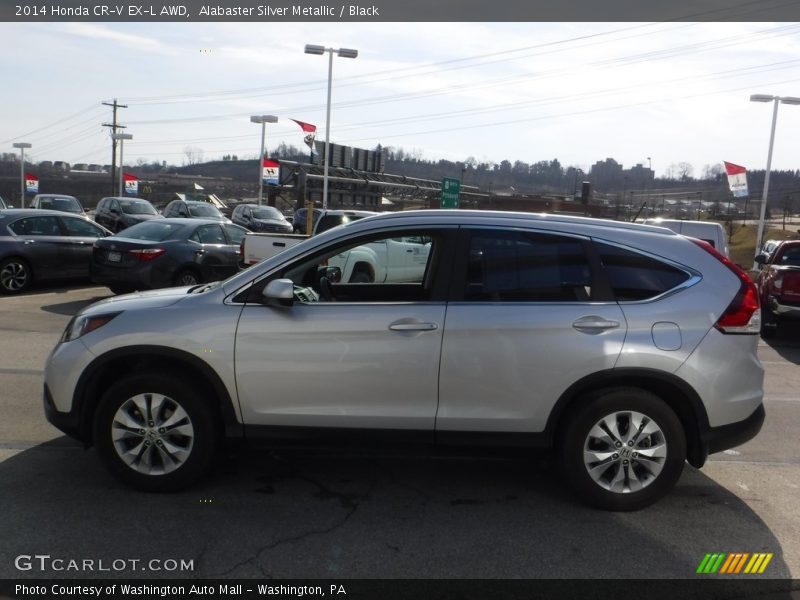 Alabaster Silver Metallic / Black 2014 Honda CR-V EX-L AWD