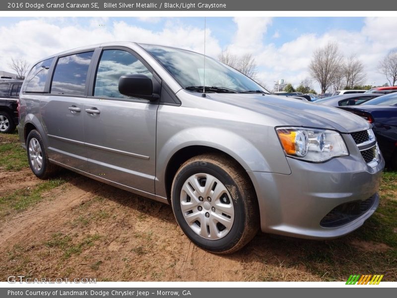 Billet Silver Metallic / Black/Light Graystone 2016 Dodge Grand Caravan SE