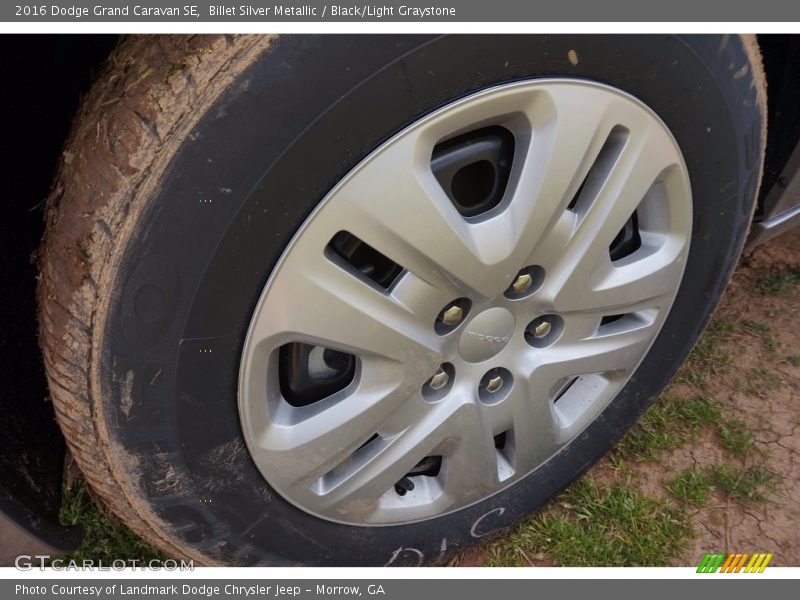 Billet Silver Metallic / Black/Light Graystone 2016 Dodge Grand Caravan SE