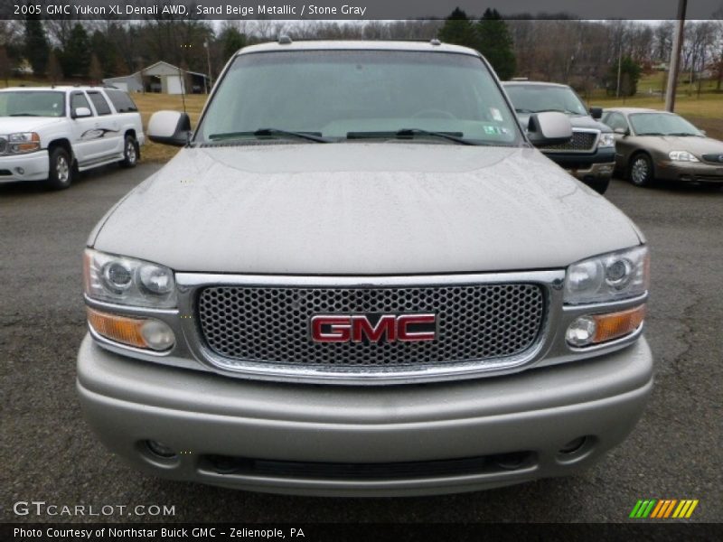 Sand Beige Metallic / Stone Gray 2005 GMC Yukon XL Denali AWD