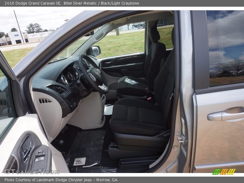 Billet Silver Metallic / Black/Light Graystone 2016 Dodge Grand Caravan SE