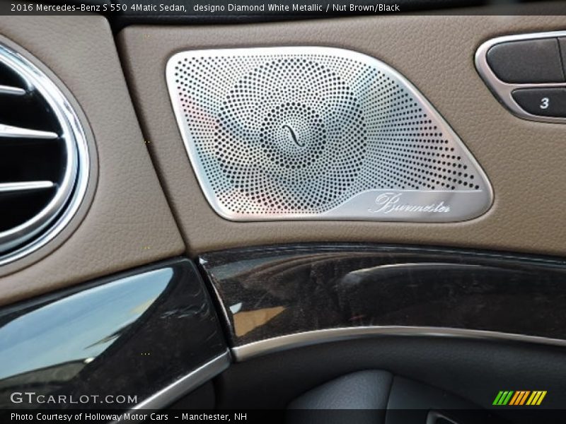 designo Diamond White Metallic / Nut Brown/Black 2016 Mercedes-Benz S 550 4Matic Sedan