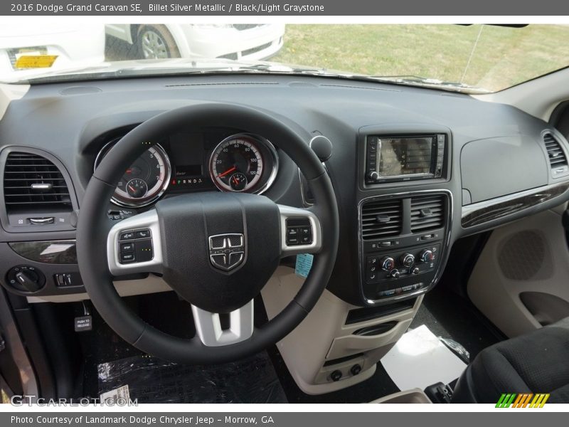 Billet Silver Metallic / Black/Light Graystone 2016 Dodge Grand Caravan SE