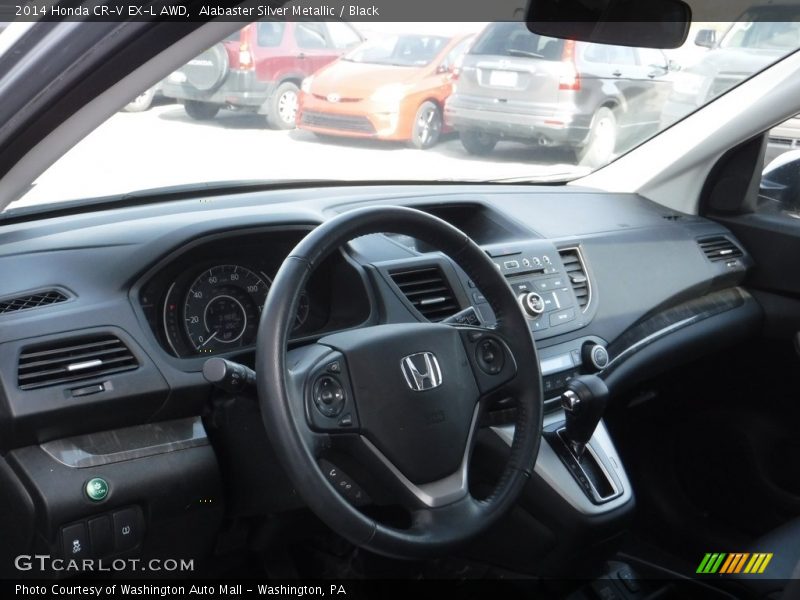 Alabaster Silver Metallic / Black 2014 Honda CR-V EX-L AWD